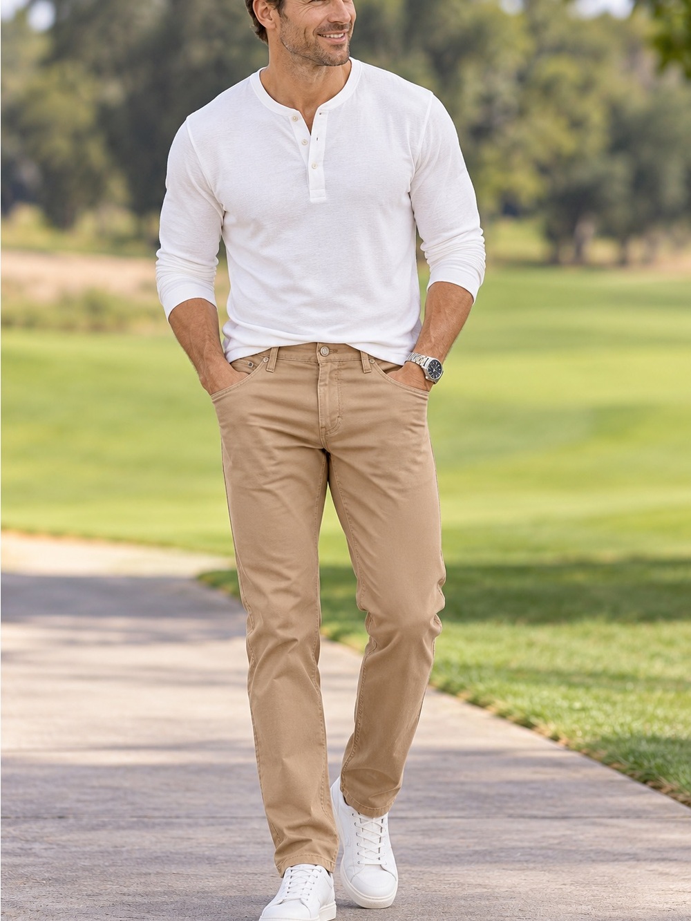 🆕🎉NWT English Laundry Men's Honey Brown Chino Pants 34x29
